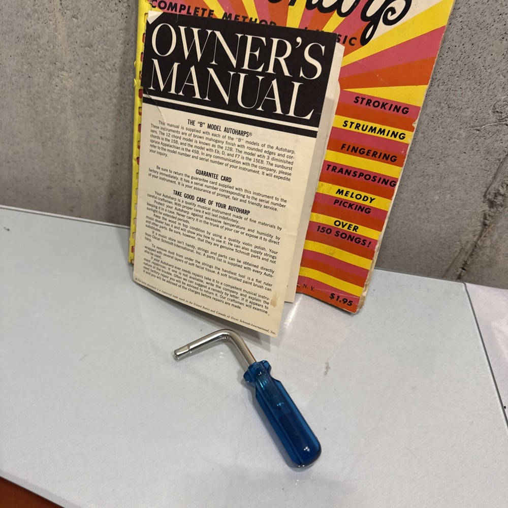 OSCAR SCHMIDT APPALACHIAN AUTOHARP 36-STRING Untested Manual & Tool