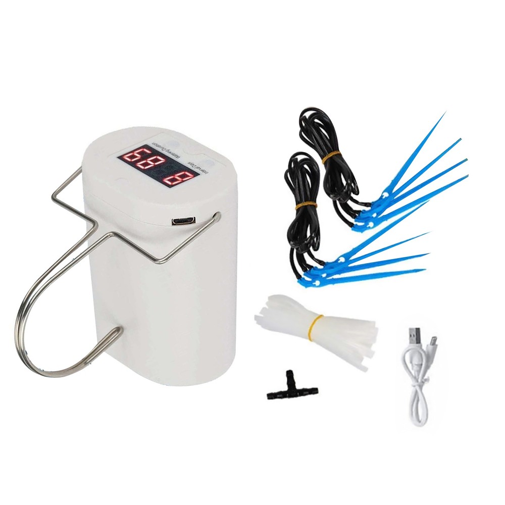 Electronic Watering Timer Device with Display Panel for Potted Plant Irrigation