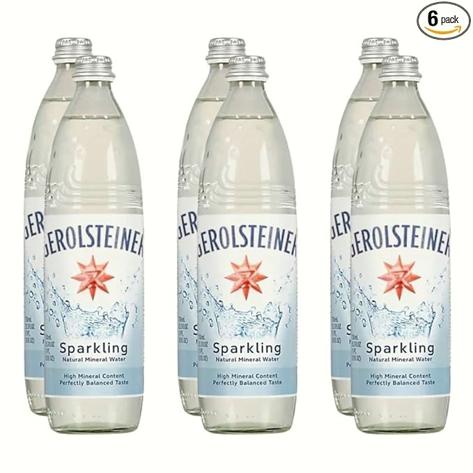 Gerolsteiner Sparkling Mineral Water 6-Pack (25.3 fl oz Glass Bottles)