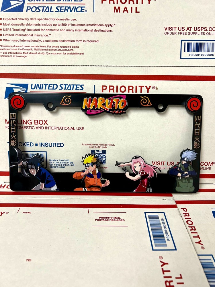 Naruto Team 7 License Plate Frame