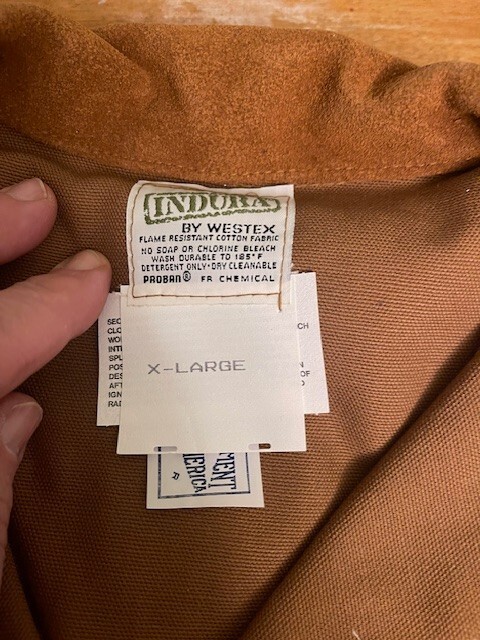 Indura - Westex -- Tan - Button up Jacket XL -