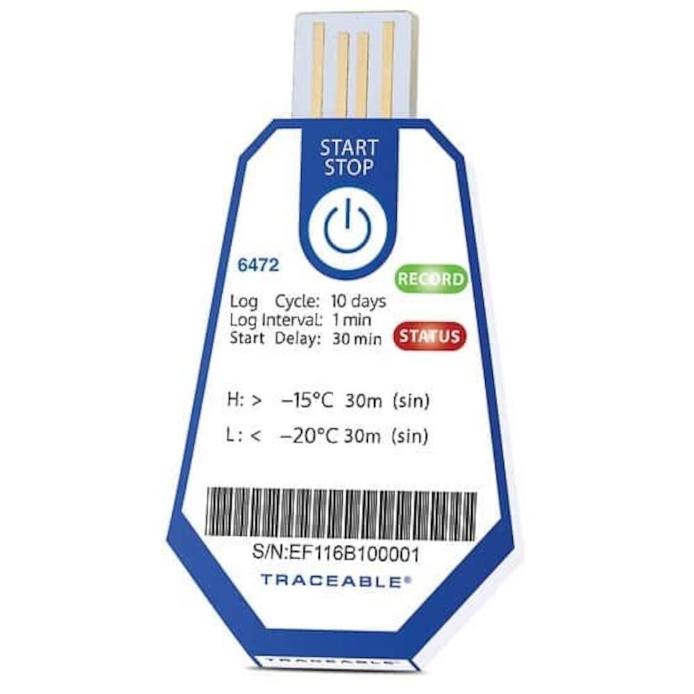 Traceable 6472 Single-Use USB Temperature Data Logger, 10 Day - New – Open box
