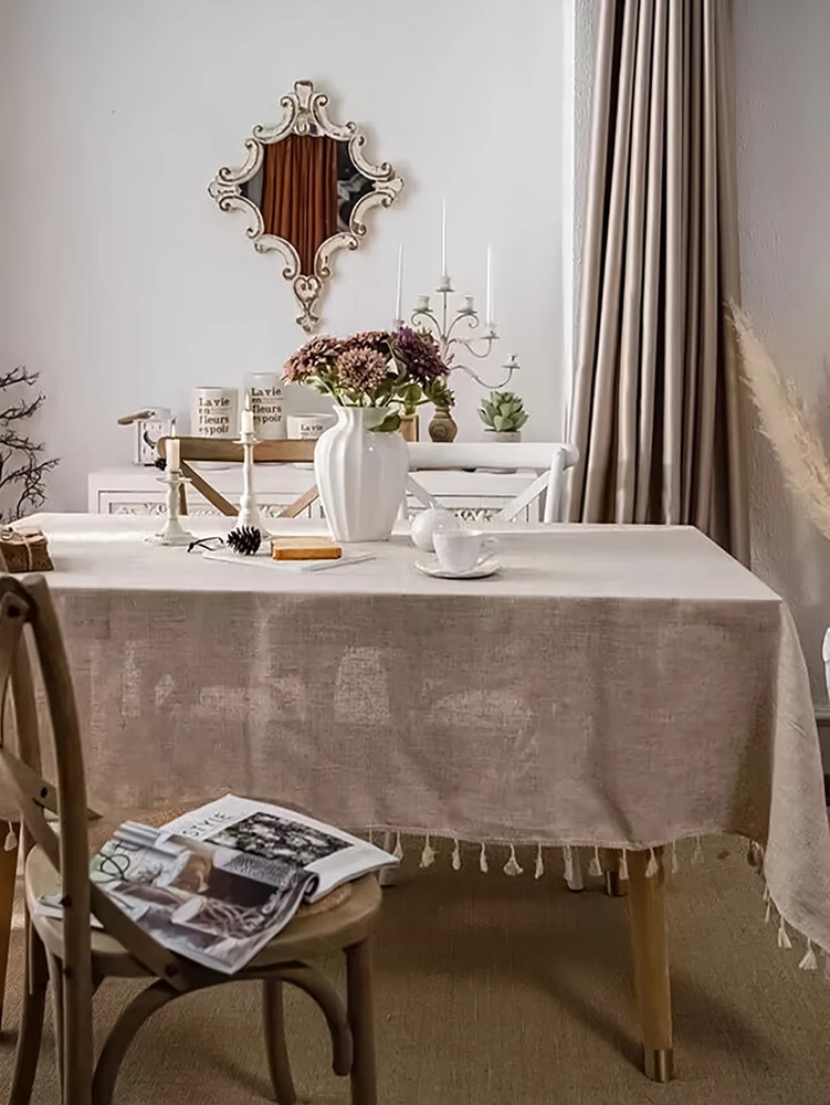 Linen Table Cloth for Rectangle Tables Cloths for Party Kitchen Dining Table
