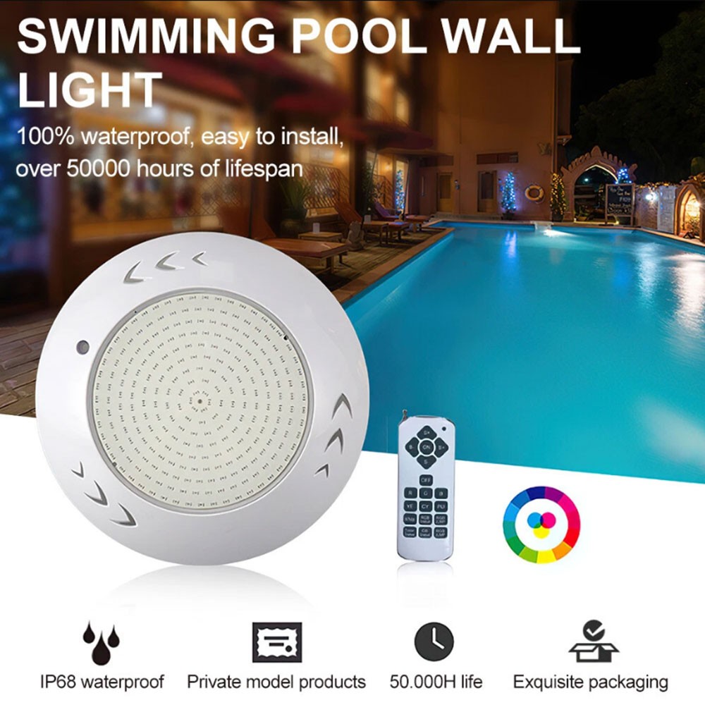 NEW LED Light 12V RGB Remote Control Memory Function Resin Filled Swimming Pool