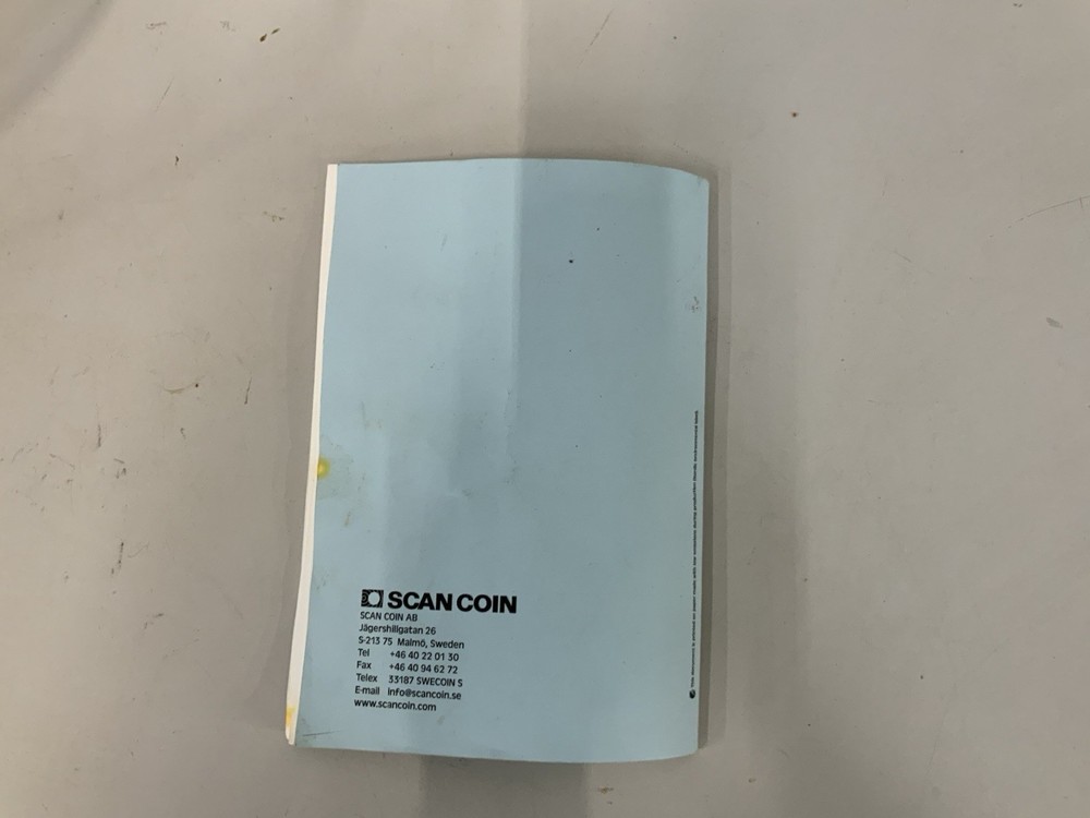 Scan Coin 865/875 Currency Counters User’s Guide