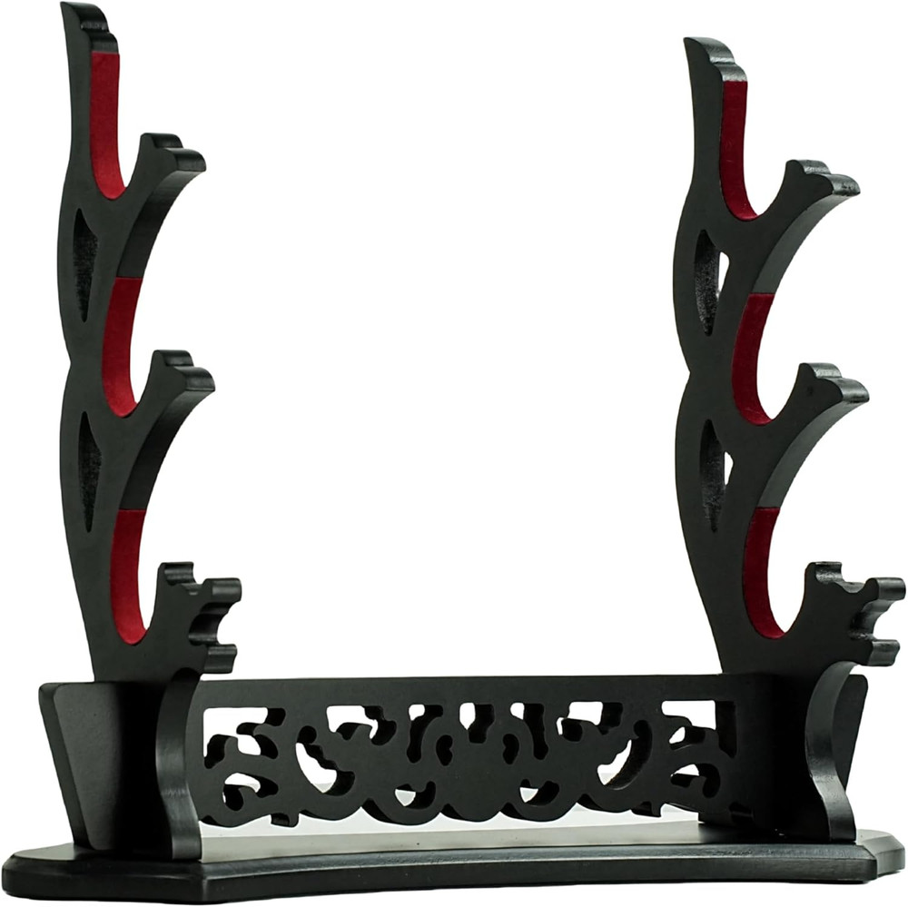 Sword Stand Hollow Pattern Sword Rack, Katana Stand Wands Display Stand, Samurai