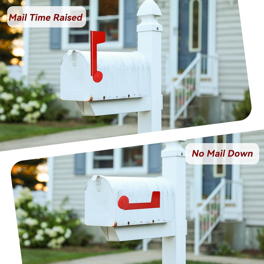 Mailbox Replacement Flag Kit Mailbox Red Flag Holder, Professional Mailbox Flag