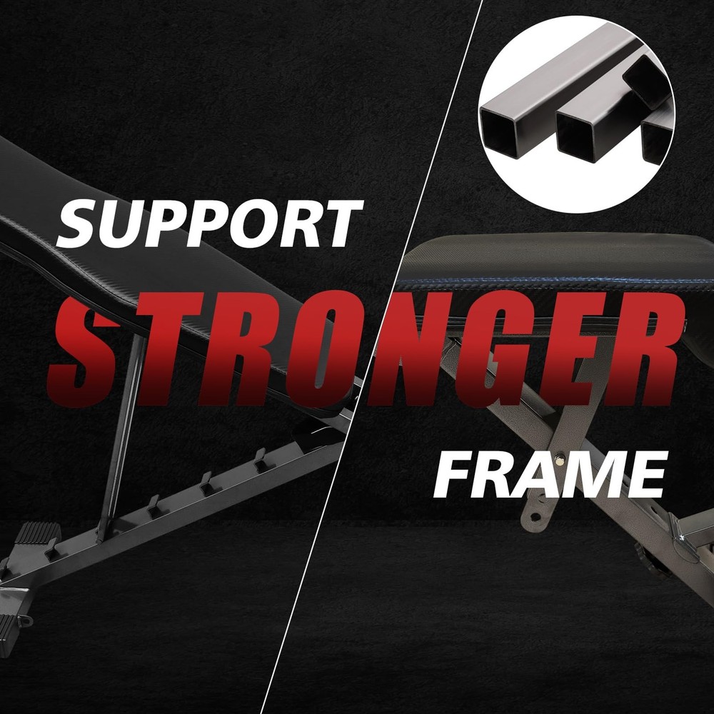 Adjustable & Foldable Weight Bench Press, Decline Bench for Dumbbell Exercise...