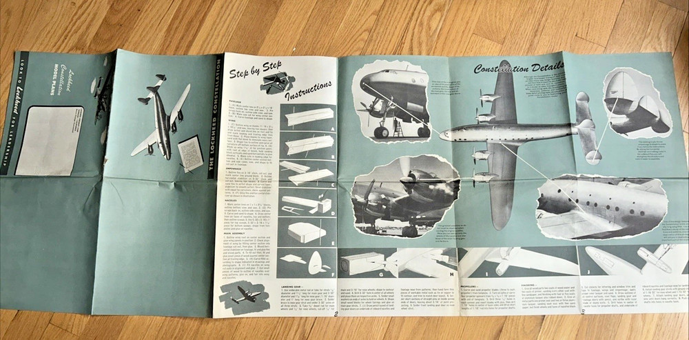 1944 LOCKHEED CONSTELLATION MODEL PLANS