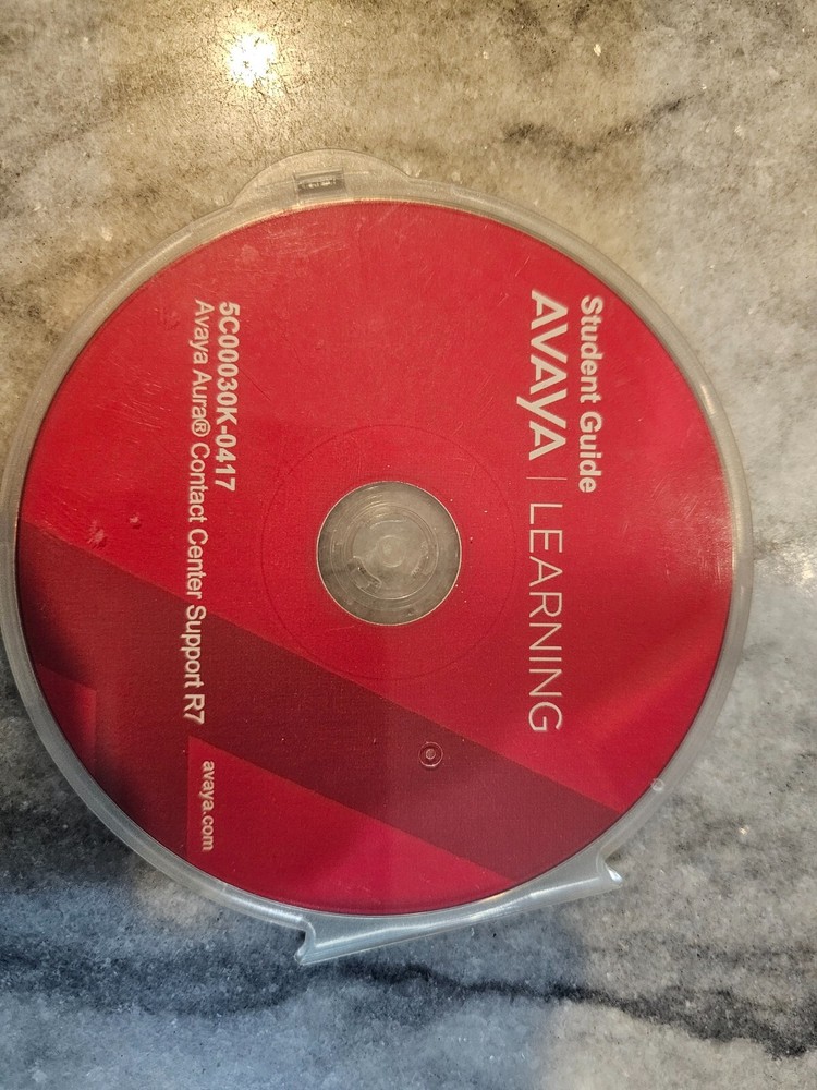 Avaya Aura Contact Center R7 Learning - Student Guide Training Discs