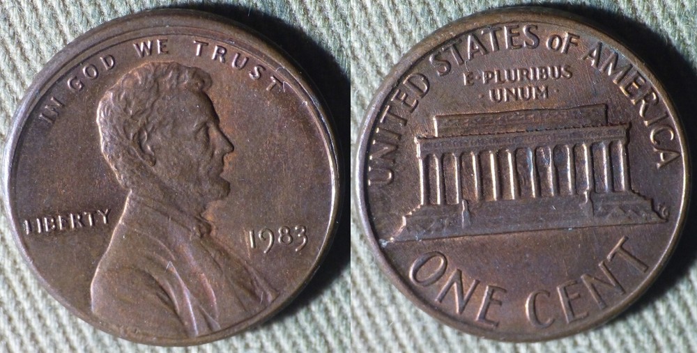 Error : US 1983 Cent Broadstruck IREC995