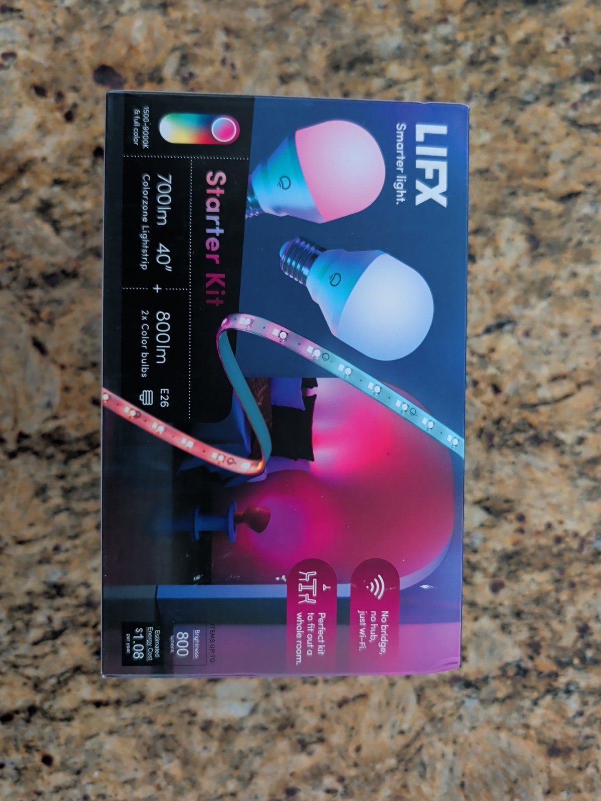 Lifx LFX/STARTKIT1 Smart LED Bulbs & Strip Kit, Alexa/Google/HomeKit Compatible