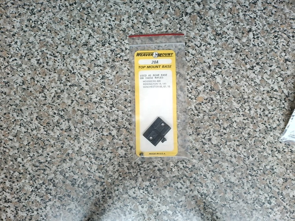 NOS Weaver Mount 20A Top Mount Base Black.