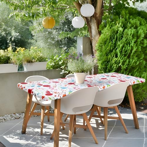 Rectangle Vinyl Tablecloth, Fitted Table 72" x 30" (Rectangular) Off White