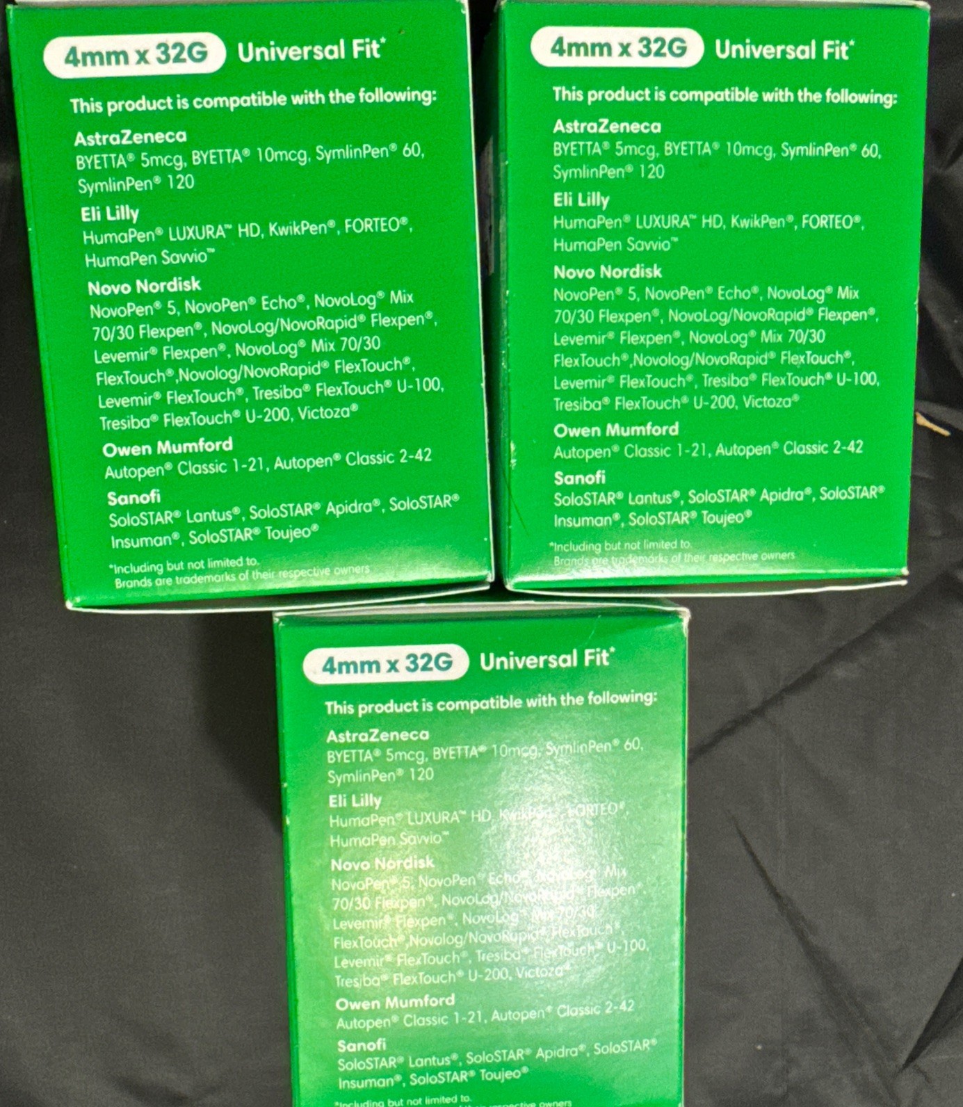 Disposable Capped Needles 4mm X 32 Ga 100 Box 3 Boxes Exp 6/28/29, 300 Total Ct.