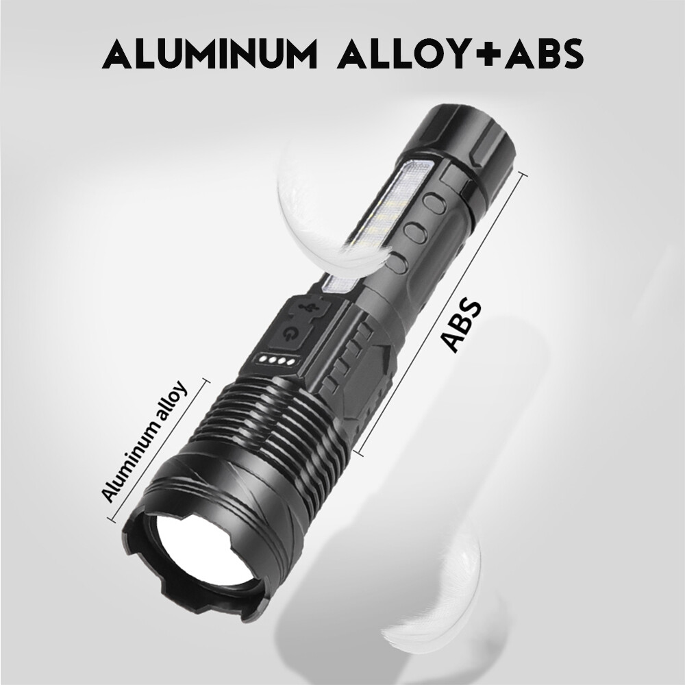 1000000 Lumens Rechargeable Super Bright LED Tactical Flashlight LED Work Light