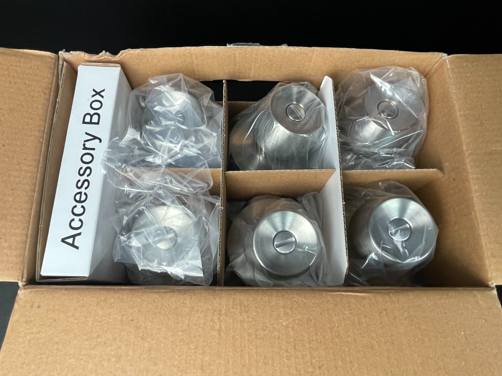 NEW Defiant Brandywine 6 Bed and Bath Knobs Stainless Steel Finish 1002708048