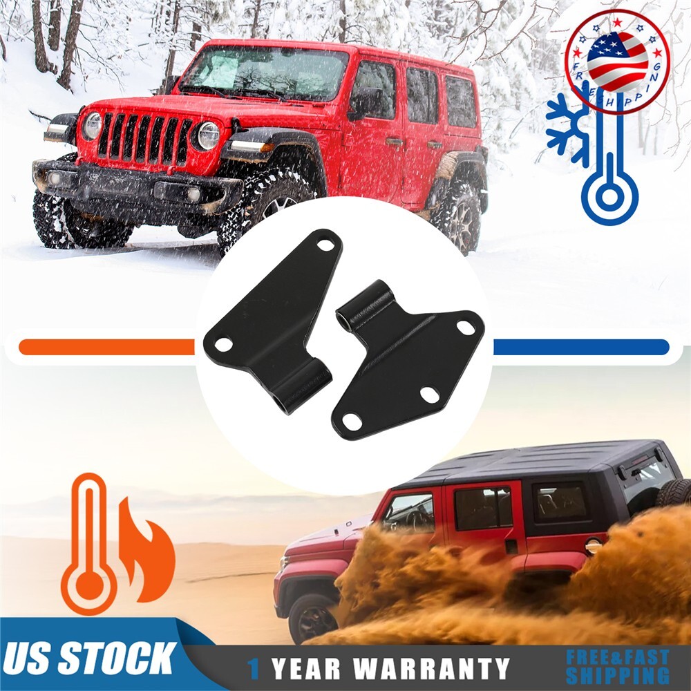 NEW Heavy-duty Body Door Hinge Bracket 2 Door Set For Jeep Wrangler JK 2007-18