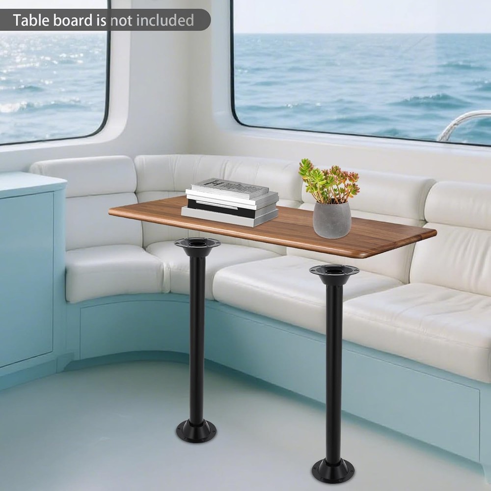 29" 2Pcs RV Table Base Mount Aluminum Alloy RV Table Leg w/ Mounting Hardware