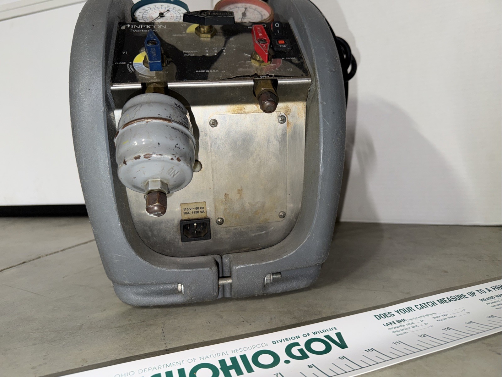 INFICON 714-202-G1 VORTEX REFRIGERANT RECOVERY MACHINE