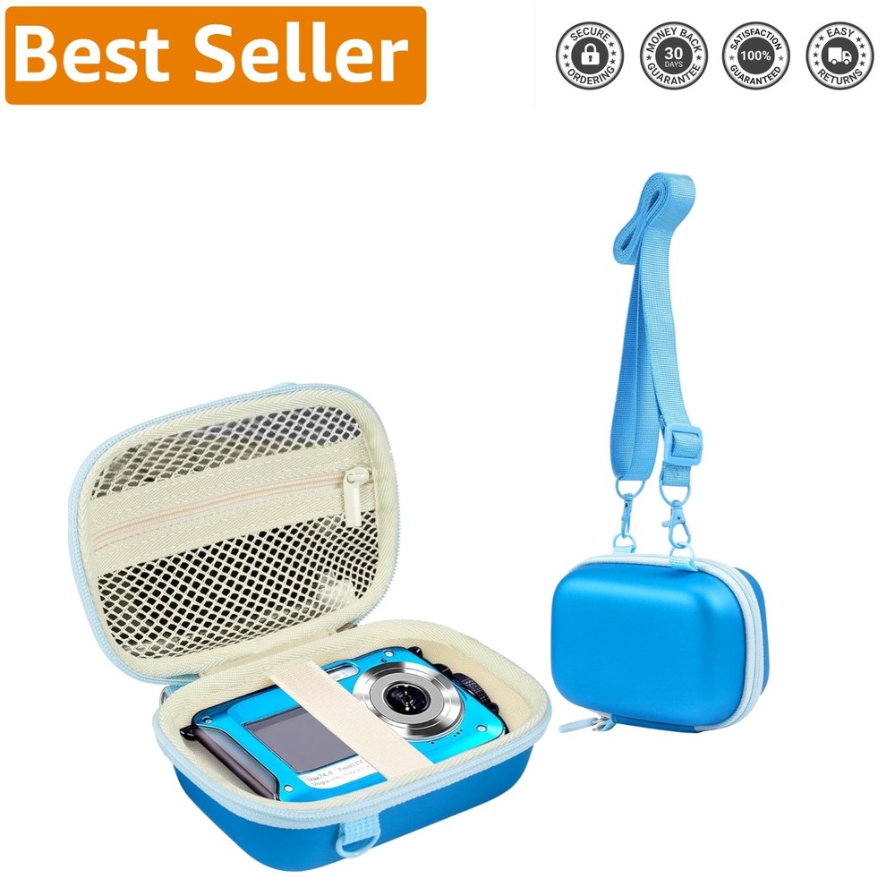 Durable Synthetic Waterproof Camera Case with Flannel Lining & Accessories Net
