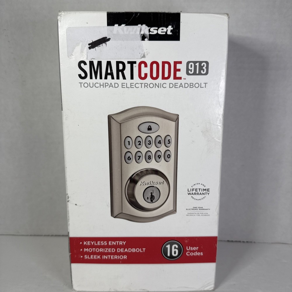 Kwikset 913 Smartcode Traditional Electronic Deadbolt - Satin Nickel - Open Box