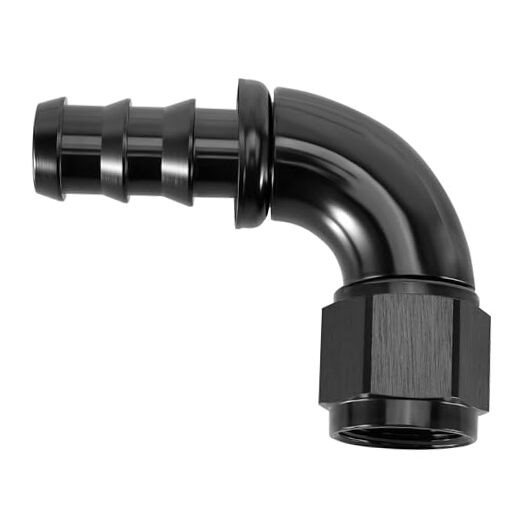 Push Lock Fitting One Piece Full Flow Hose End 10AN 90 Degree
