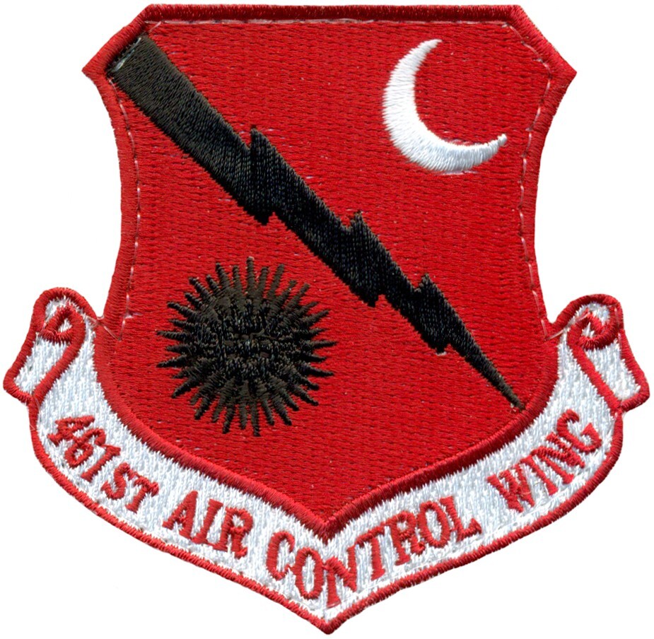 USAF 461st AIR CONTROL WING – MORALE RED PATCH