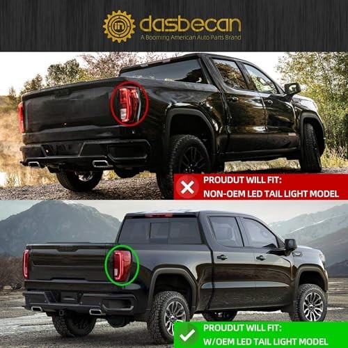 Tail Light Assembly Rear Lamp Compatible with Right Passenger Side LED Type