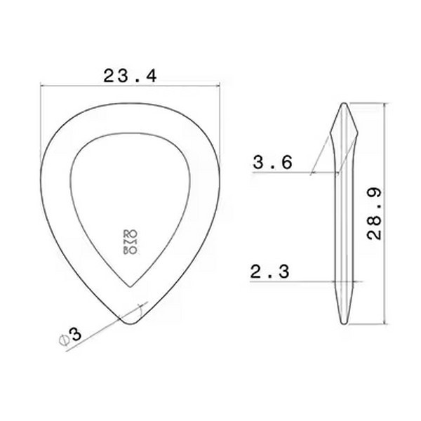 ROMBO Jade 2.30mm CrystalBright GuitarPick