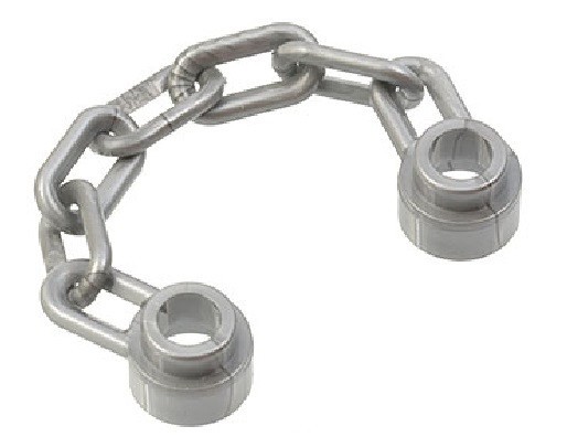 ☀️LEGO Minifigure 5 Link FLAT SILVER Chains x3