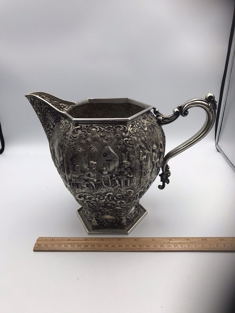 Barbour Silver Co. Water Pitcher Dutch Motif