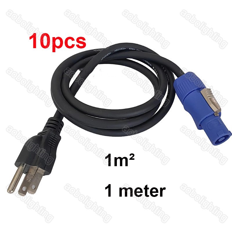 10x DJ Stage Lighting Beam Light Aviation Power Cable LED Screen Power Plug 20A