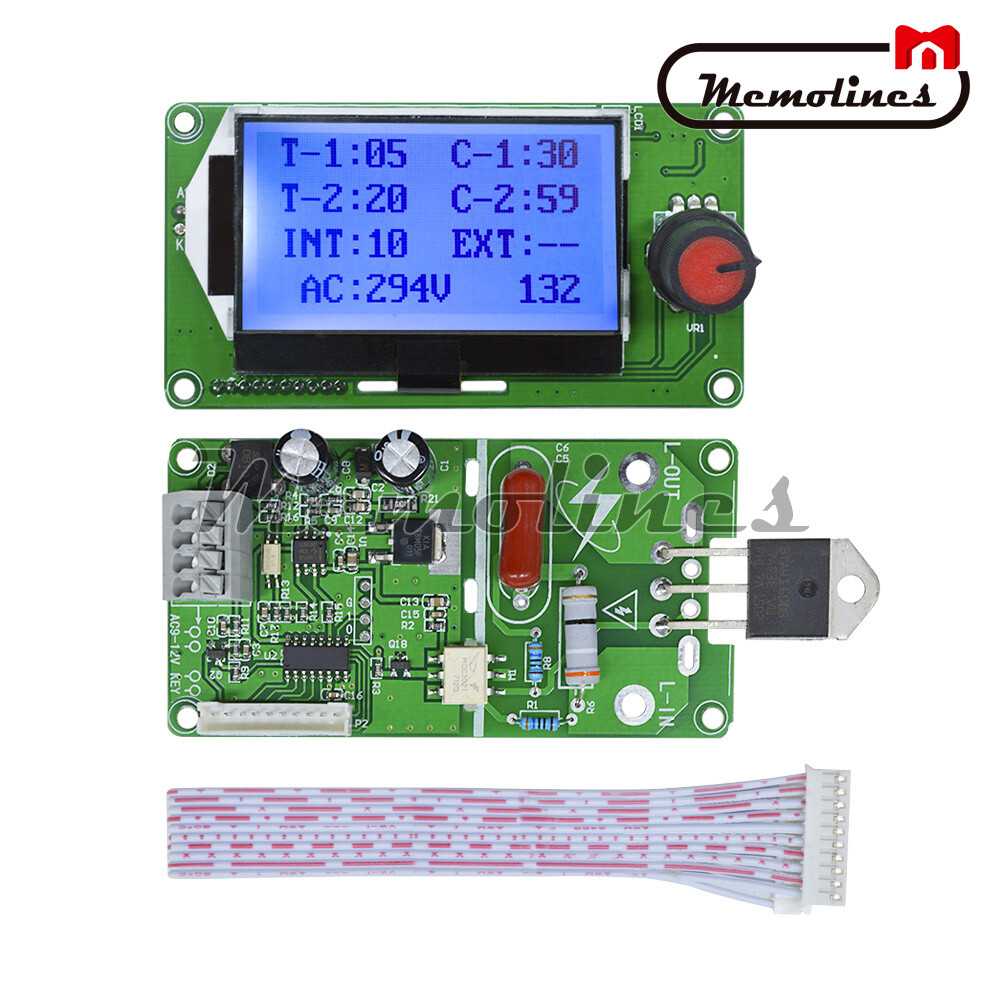 40A 12864 LCD Double Pulse Encoder Spot Welder Machine Time Control Board
