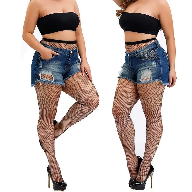 4 Variety Pack Women High Waist Pantyhose Fishnet Sheer Stockings Mesh Hosiery