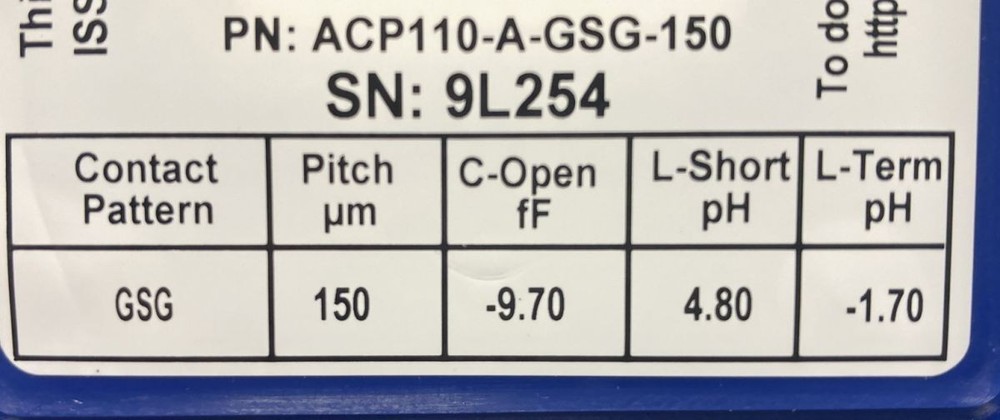 Cascade Microtech ACP 110GHz Air Coplanar Probe Japan