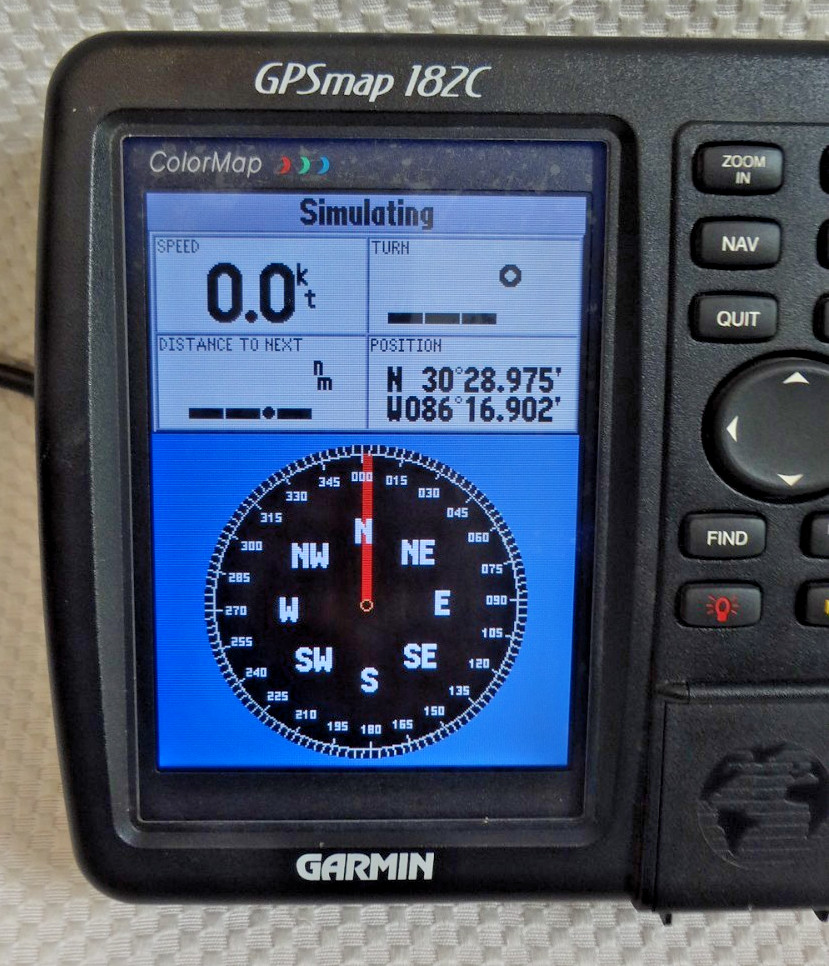 GARMIN GPSMAP 182C MARINE CHART PLOTTER FISHFINDER GPS UNIT w/ KNOBS & COVER