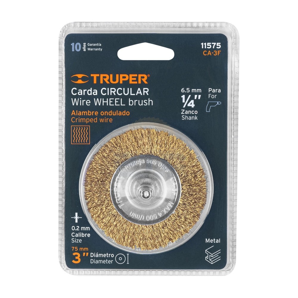 Truper CA-3F Circular card 3" fine wire for drilling