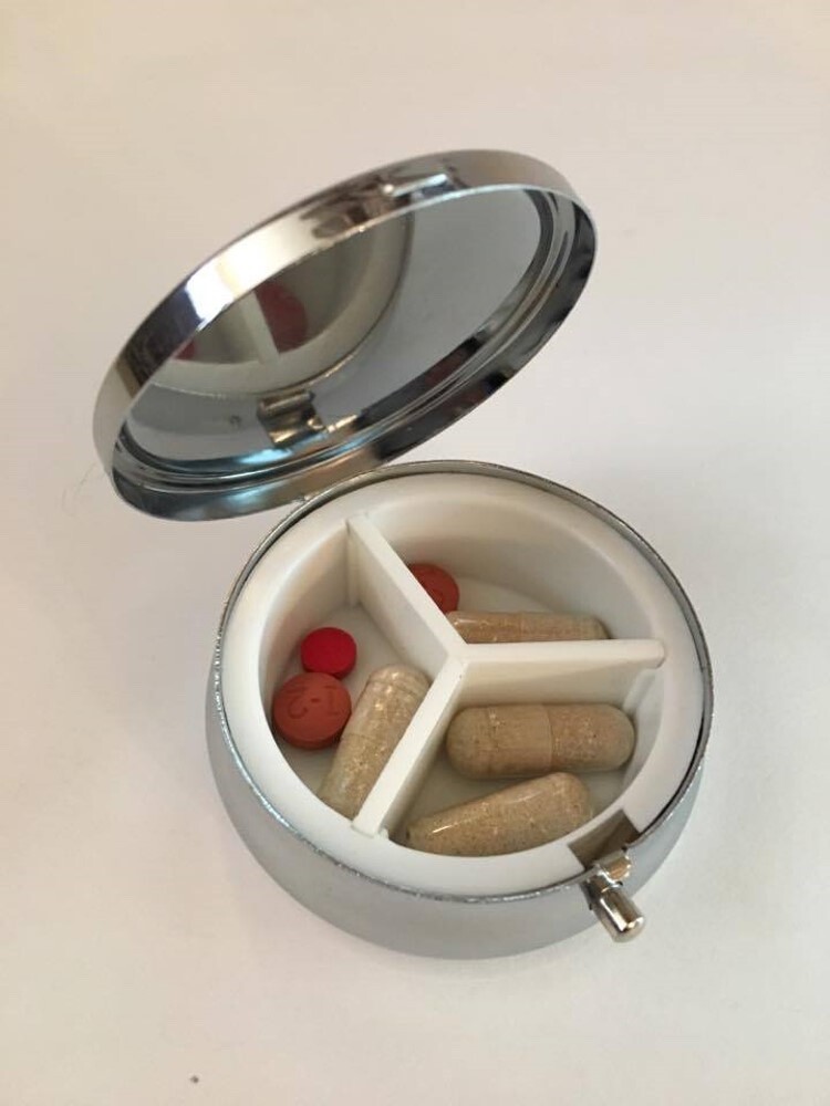 Eclipse Pill Box Case Pillbox Holder Trinket Sun Moon