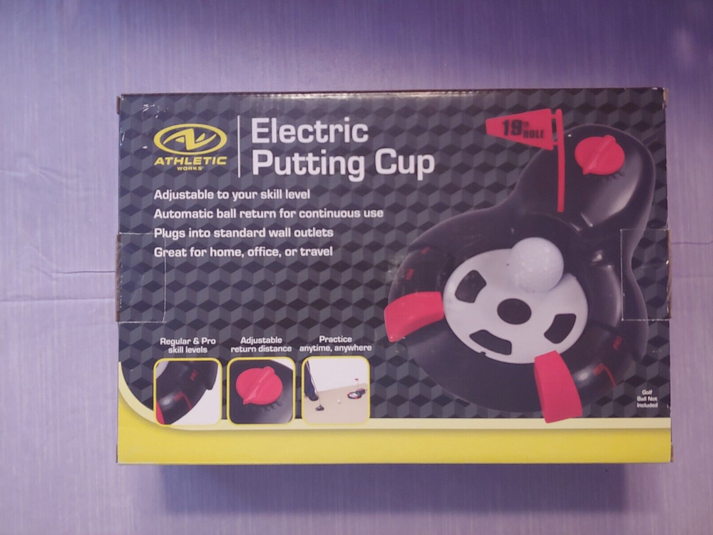 Athletic Works Electric Putting Cup, Adjustable Skill Level, Auto Ball Return