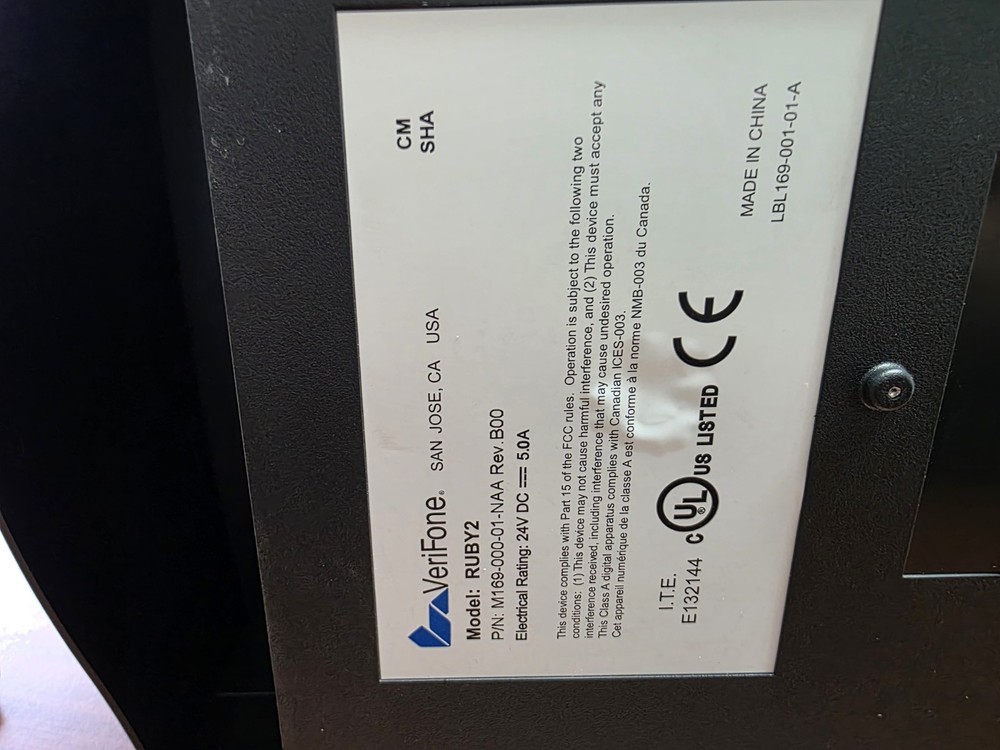 Used- VERIFONE RUBY 2 Terminal Touchscreen