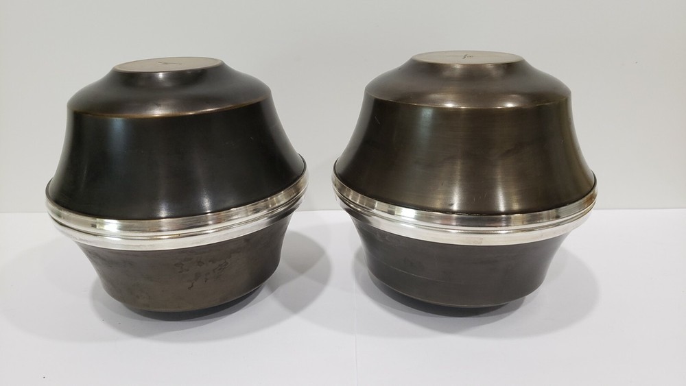 Lot of 4 Double Wall Metal Ware Bowls by William Lipton LTD