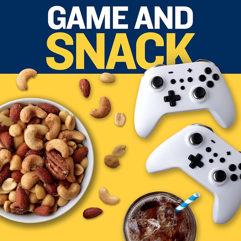PLANTERS Salted Mixed Nuts, Party Snacks, Plant-Based Protein 10.3oz (6 Pack)