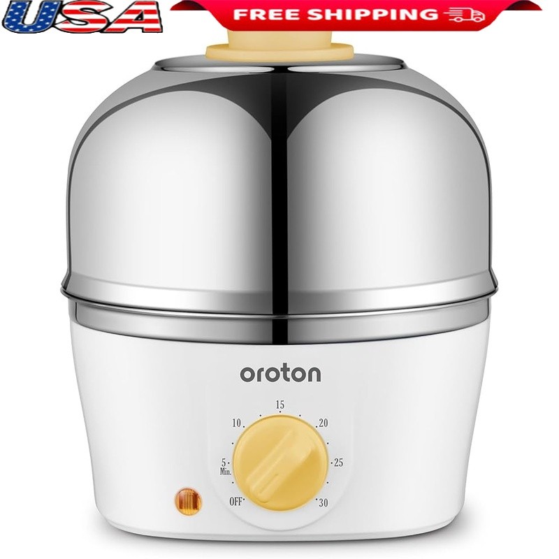 Multi-Function 9 Egg Cooker Electric Hard Boiled Poached Omelet Auto Shut-Off US
