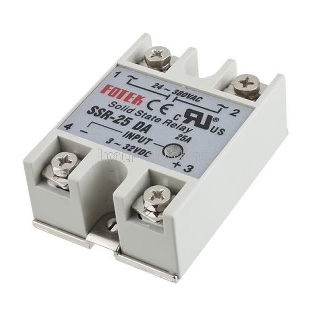 SSR-25DA Solid State Relay Module 25A/250V DC 3-32V Input AC 24-380V Output