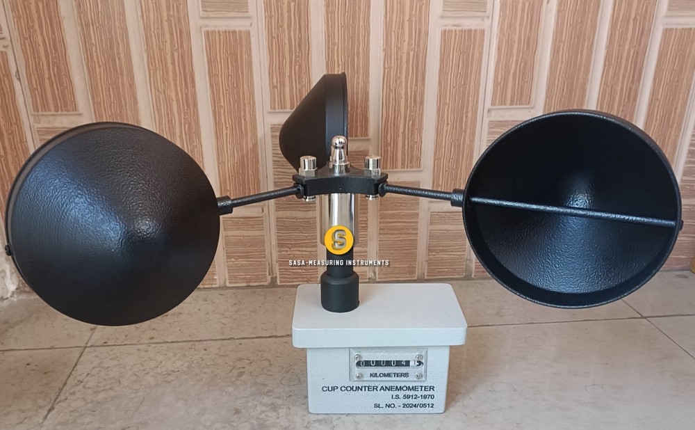 Weather Station Anemometer Cup Mechanical Counter Educational Physics Lab
