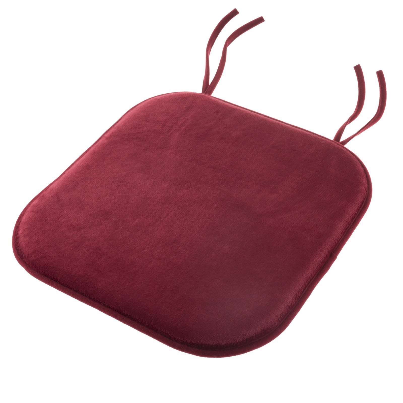 Chair Cushion with Ties Memory Foam Plush Desk Chair Seat Pad 16" x 16"