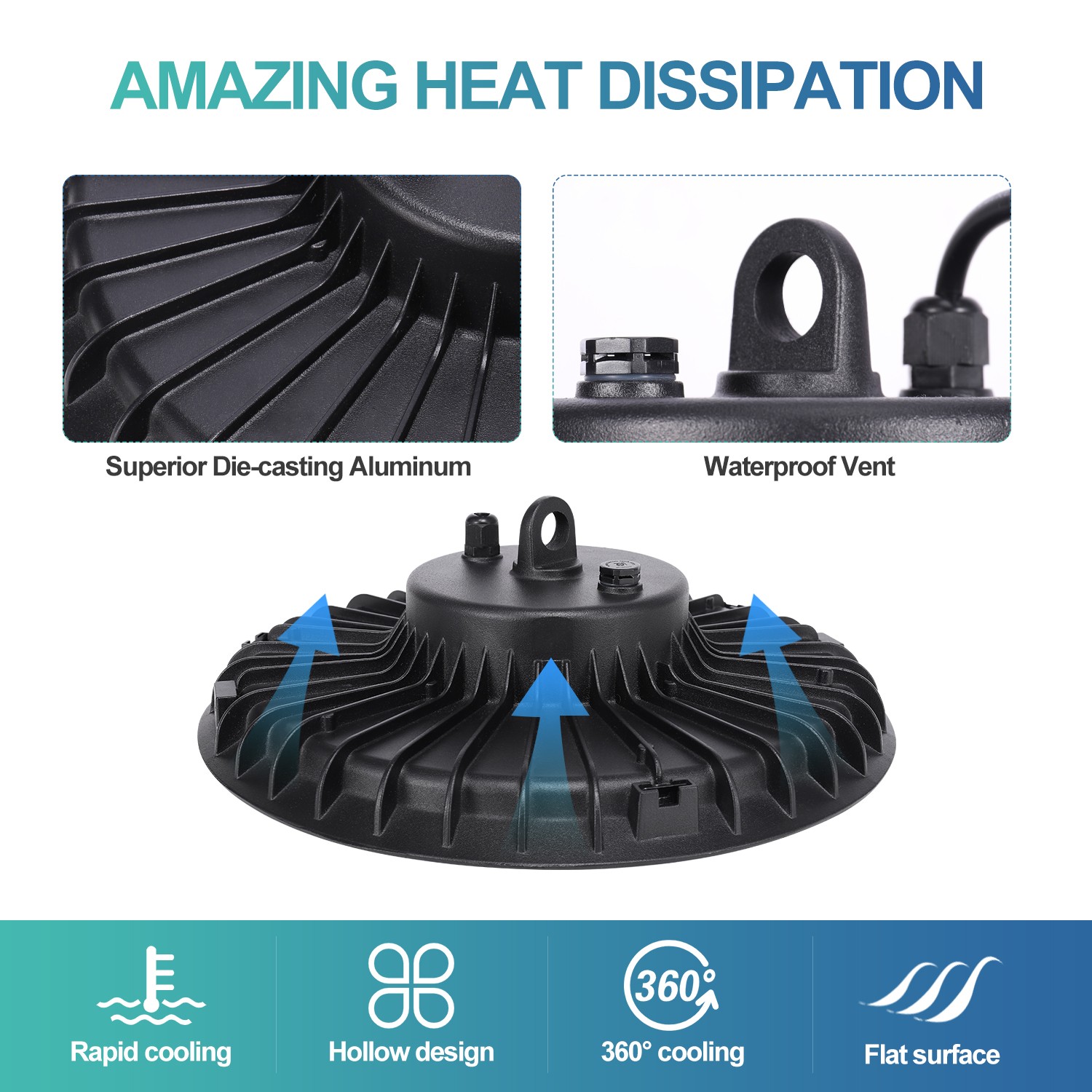 300W UFO Led High Bay Light Commercial Warehouse Industrial Factory Shop Light