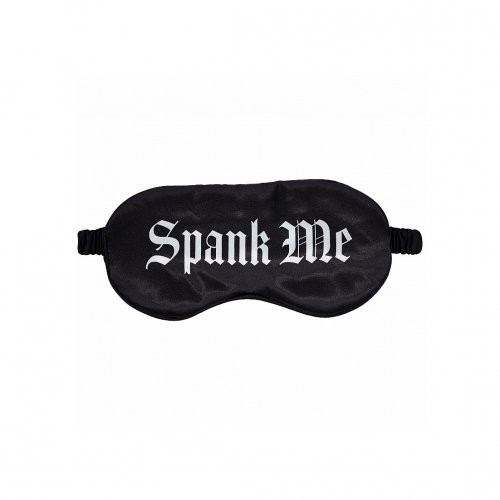 Ouch! Spank Me Satin Blindfold Mask - Black