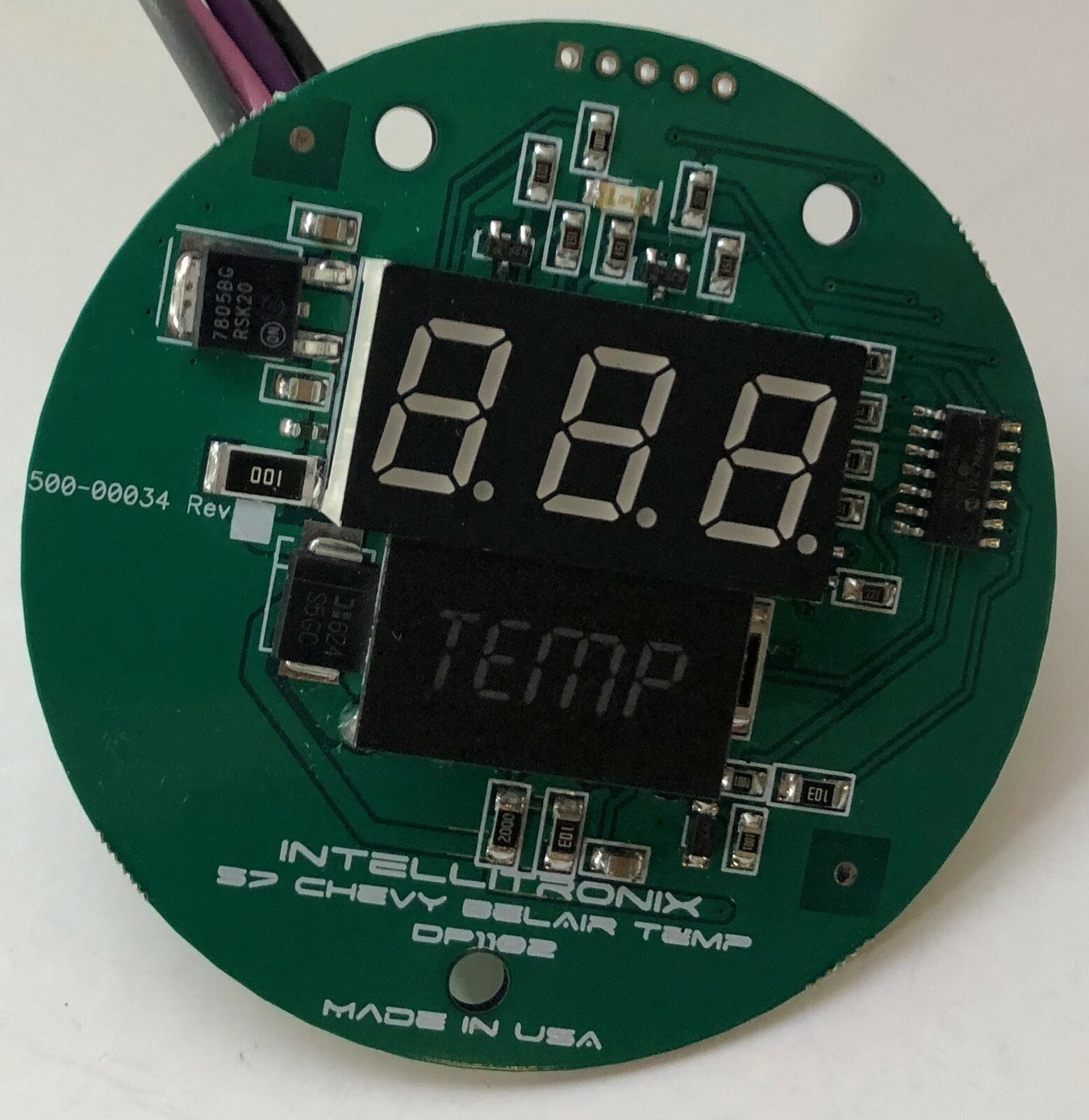 1957 Bel Air Digital Dash Panel Cluster Gauges RED LEDs